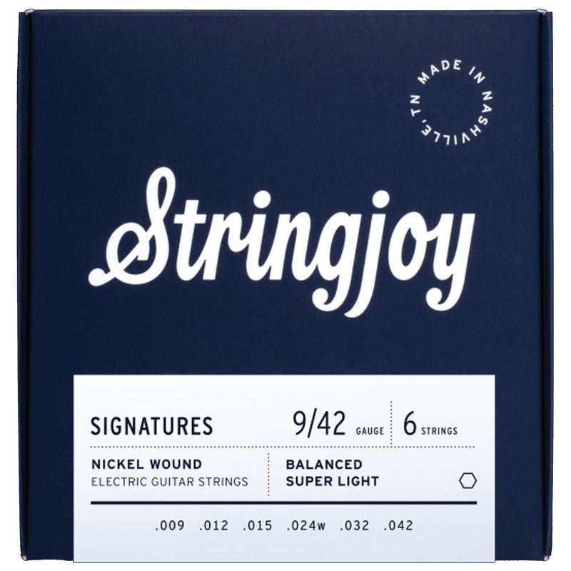 Stringjoy Signatures Electric Guitar Strings - Balanced Super Light (9-42)