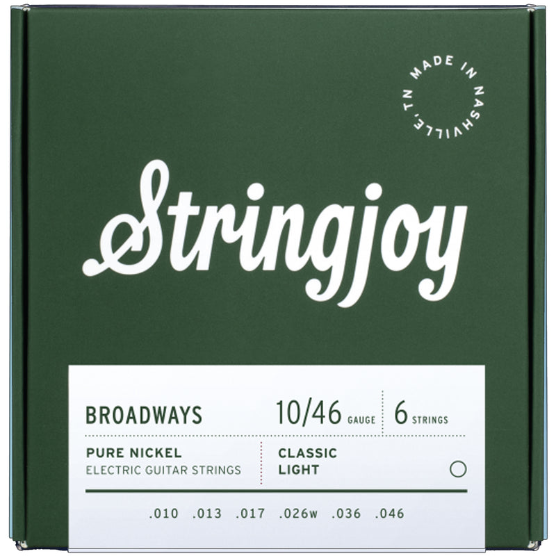 Stringjoy Broadways Pure Nickel Strings - Classic Light (10-46)