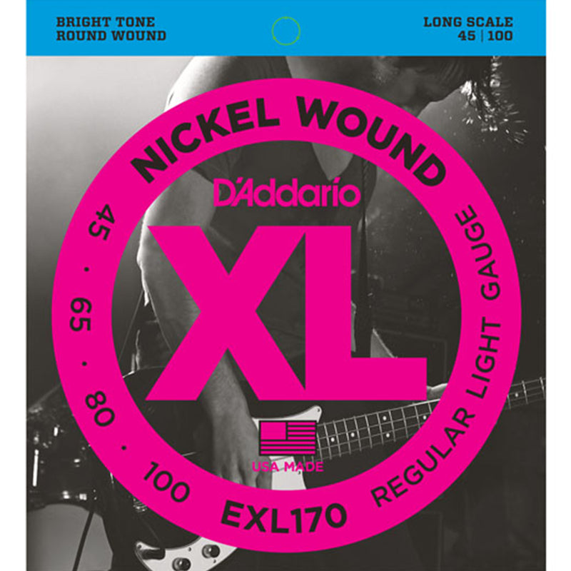 D'Addario EXL170 Nickel Wound Bass Strings - 45-100