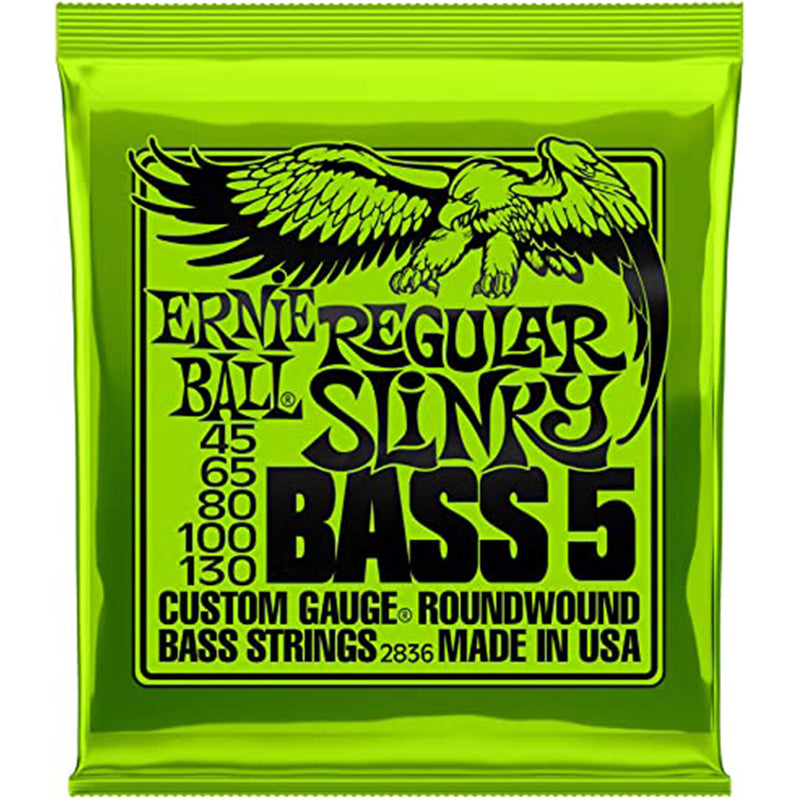 Ernie Ball Regular Slinky 5-String Nickel Wound Bass Strings
