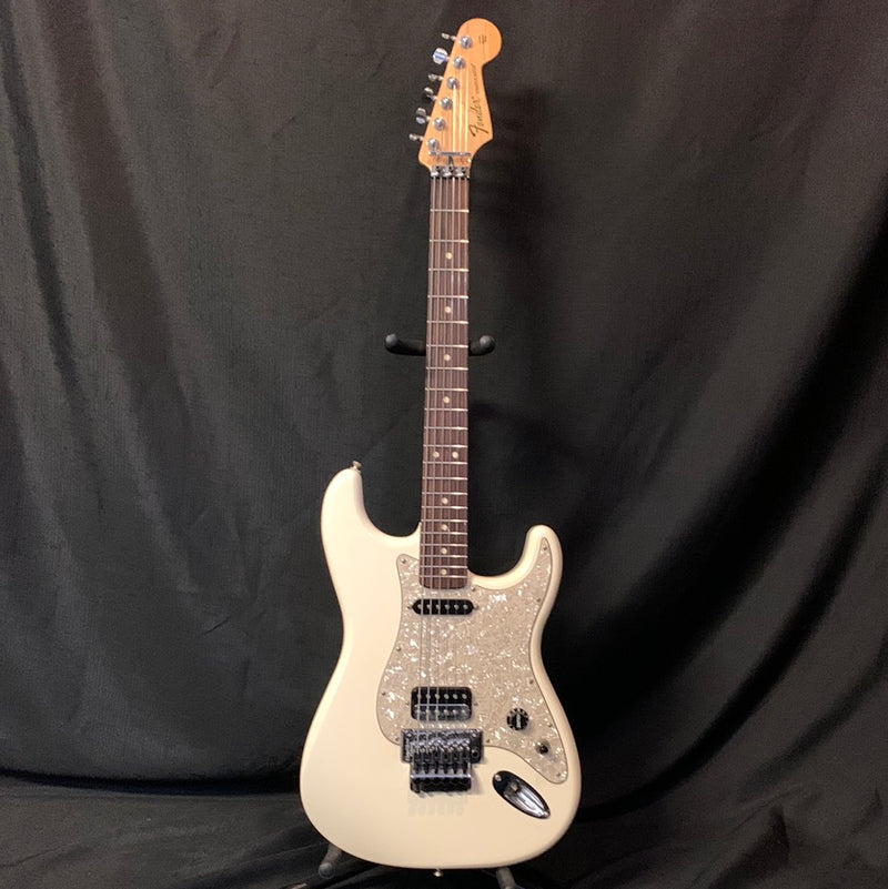 Used 2017 Fender Standard Stratocaster Floyd Rose HS (modified) - Olympic White 082323