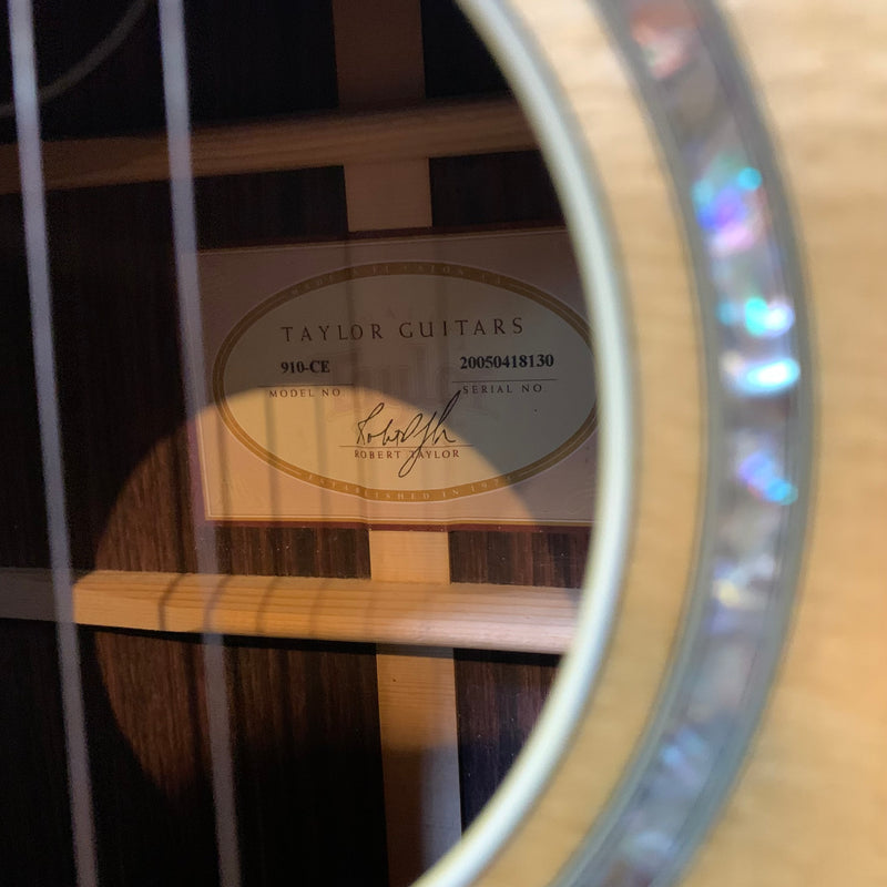 Used 2005 Taylor 910ce Acoustic Electric Dreadnought w/ Case 061125