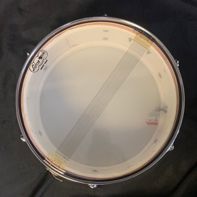 Vintage 1964 Ludwig No. 491 Pioneer 5x14 6-Lug Snare Drum w/ Case - Red Sparkle 092523