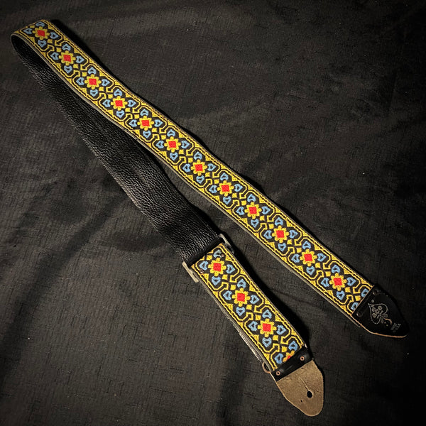 Vintage Ace Guitar Strap - Blue and Red | Small Box Music