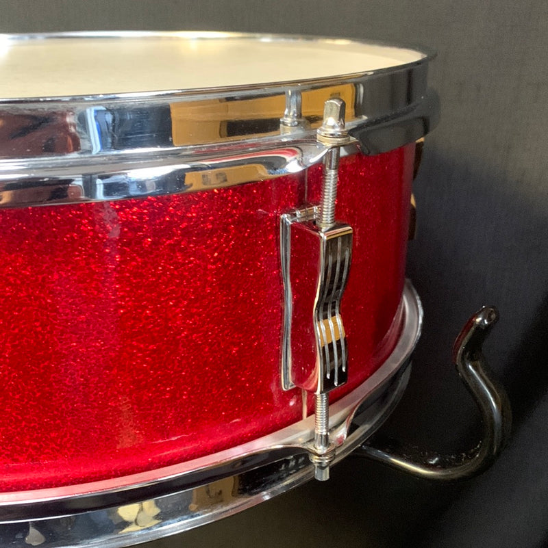 Vintage 1964 Ludwig No. 491 Pioneer 5x14 6-Lug Snare Drum w/ Case - Red Sparkle 092523
