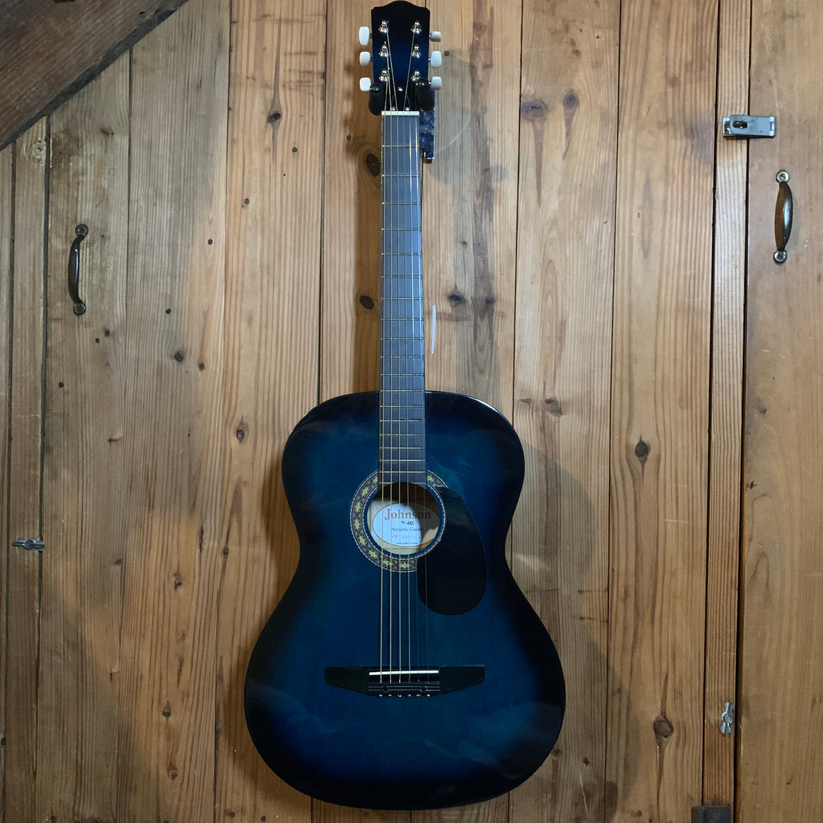 Used Johnson JG-100-BL Acoustic Guitar - Blueburst | Small