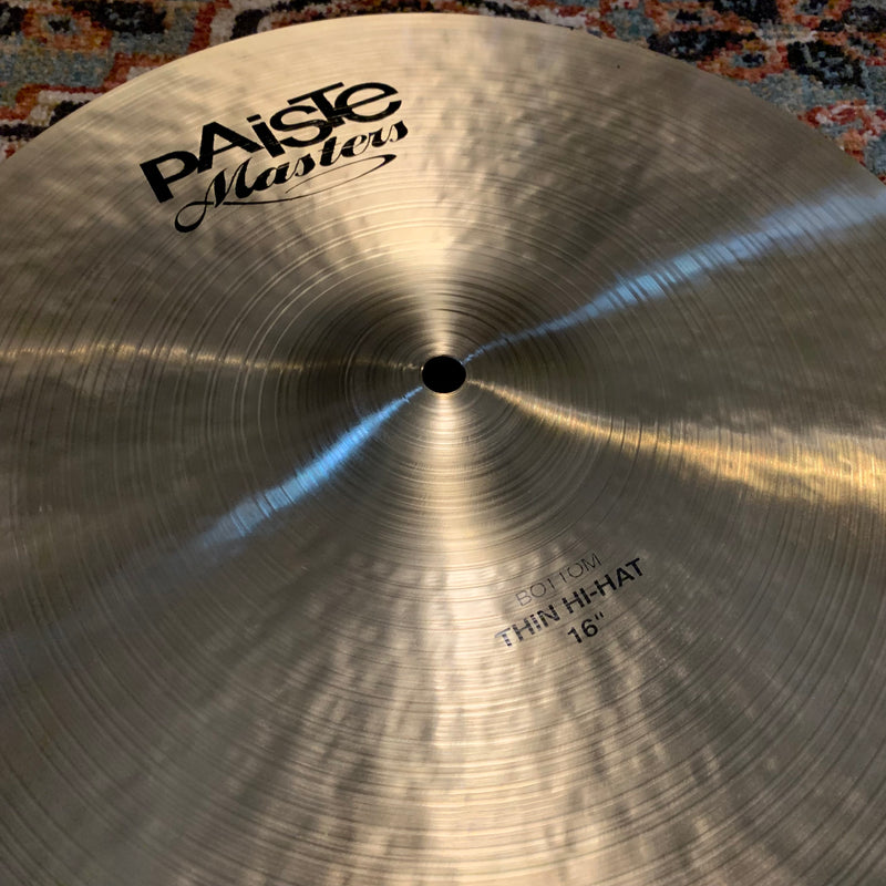 Used Paiste 16-Inch Masters Series Thin Hi-Hat Cymbals w/ Bag (pair) 061125