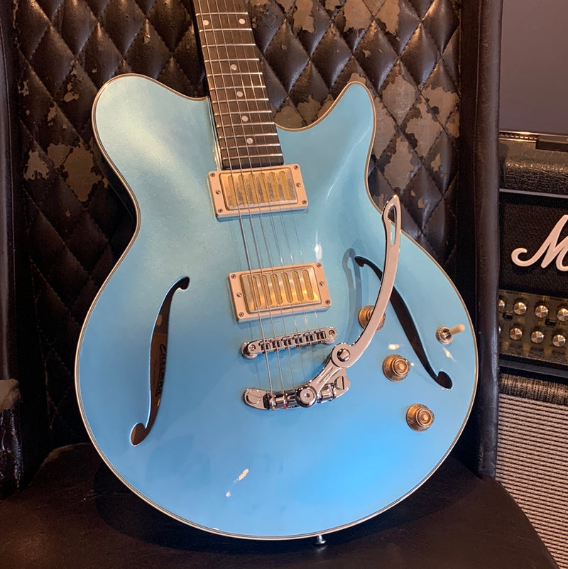 Eastman Romeo LA Thinline Hollowbody Electric Guitar w/ Case - Celestine Blue