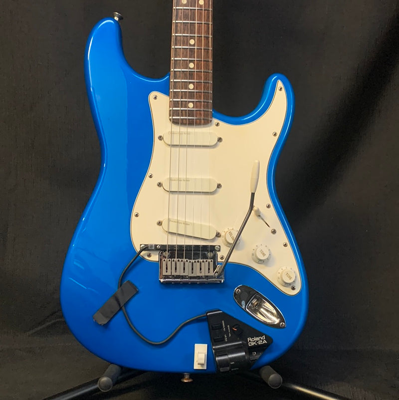 Used 1995 Fender American Strat Plus w/ Roland GK-2A & Case - Electric Blue 092523