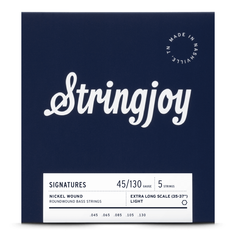 Stringjoy Signatures 5-String Long Scale Bass Strings - Light (45-130)