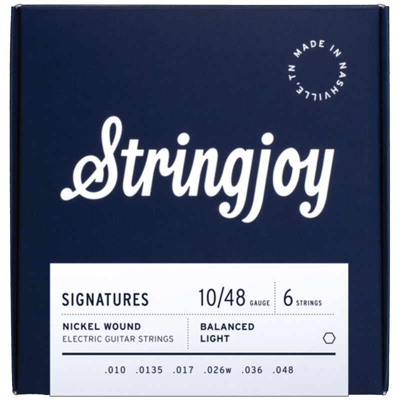 Stringjoy Signatures Electric Guitar Strings - Balanced Light (10-48)