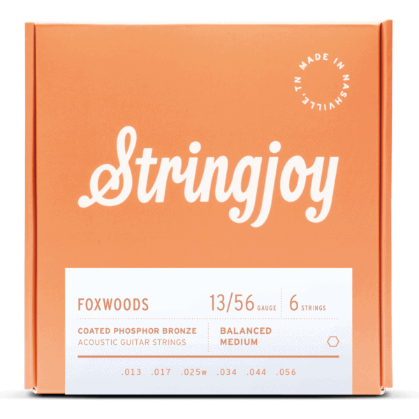 Stringjoy Foxwoods Coated Phosphor Bronze Acoustic Strings - Balanced Medium (13-56)