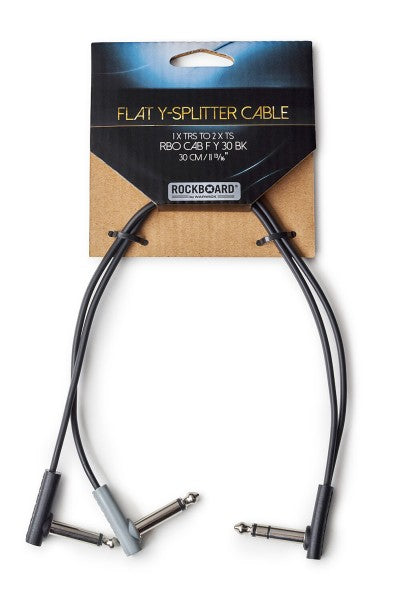 Warwick RockBoard Flat TRS-TS Y-Splitter Patch Cable - 30cm