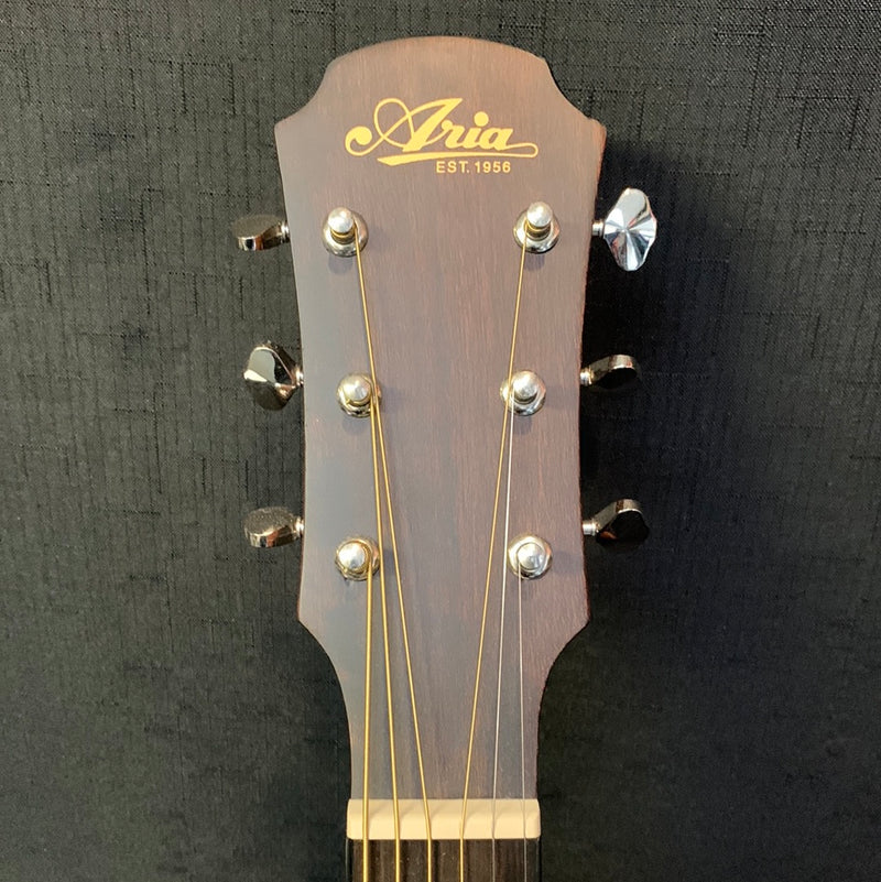 Used Aria 151 Lil' Aria Mini Acoustic Guitar w/ Case - Matte Orange Sunburst 071123