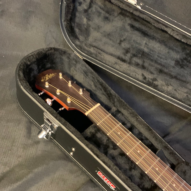 Used Aria 151 Lil' Aria Mini Acoustic Guitar w/ Case - Matte Orange Sunburst 071123