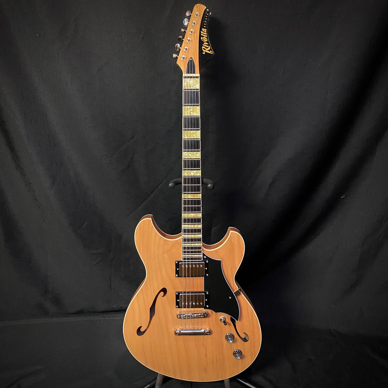 Used Rivolta Regata VII Semi-Hollow Body Electric Guitar w/ Bag - Acero Glow 070823