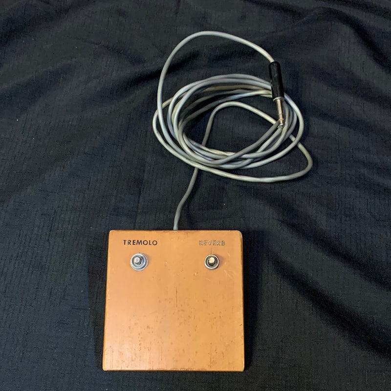 Vintage 1960s Silvertone Two-Button Wooden Tremolo / Reverb Footswitch 071223