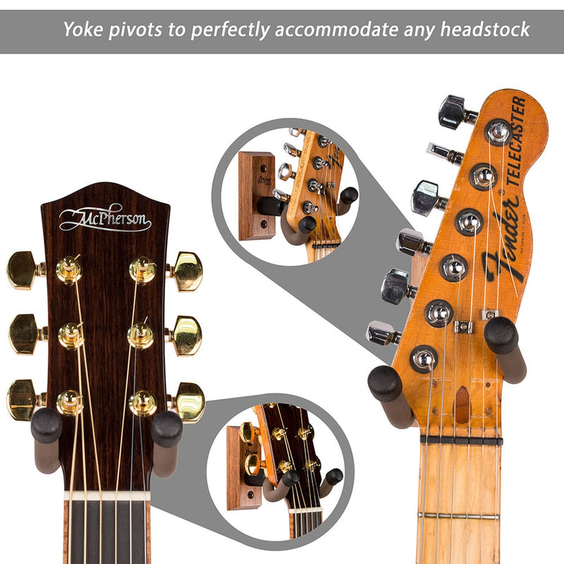 String Swing Hardwood Guitar Wall Hanger - Oak