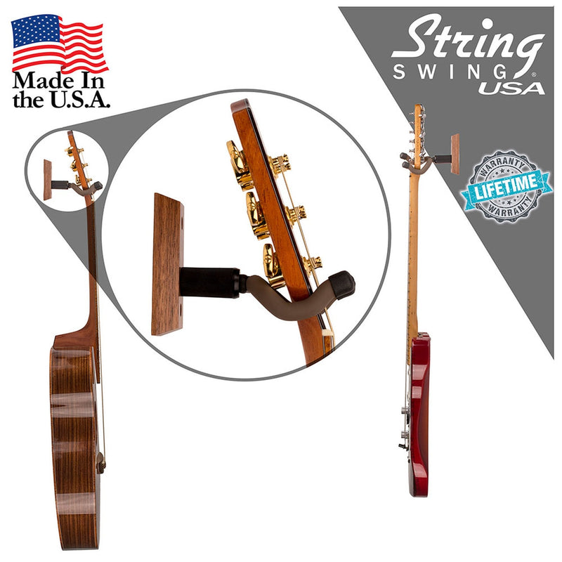String Swing Hardwood Guitar Wall Hanger - Oak