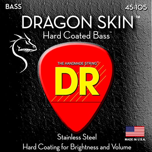 DR Strings Dragon Skin Coated Med Light Bass Strings - 45-100