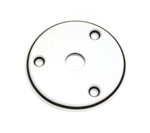 Allparts Round Jackplate - White