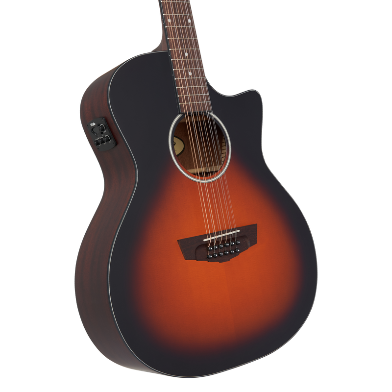 D'Angelico Premier Fulton LS 12-String Acoustic Guitar - Satin Vintage Sunburst
