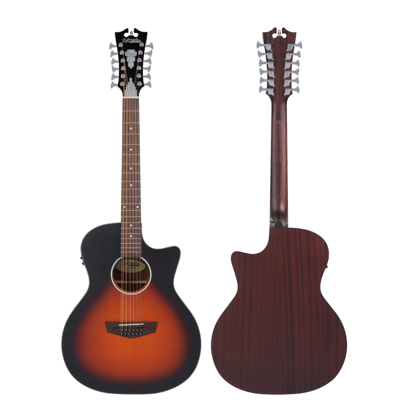 D'Angelico Premier Fulton LS 12-String Acoustic Guitar - Satin Vintage Sunburst