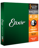 Elixir 14202 Nanoweb Coated 5-String Bass Strings - 45-130