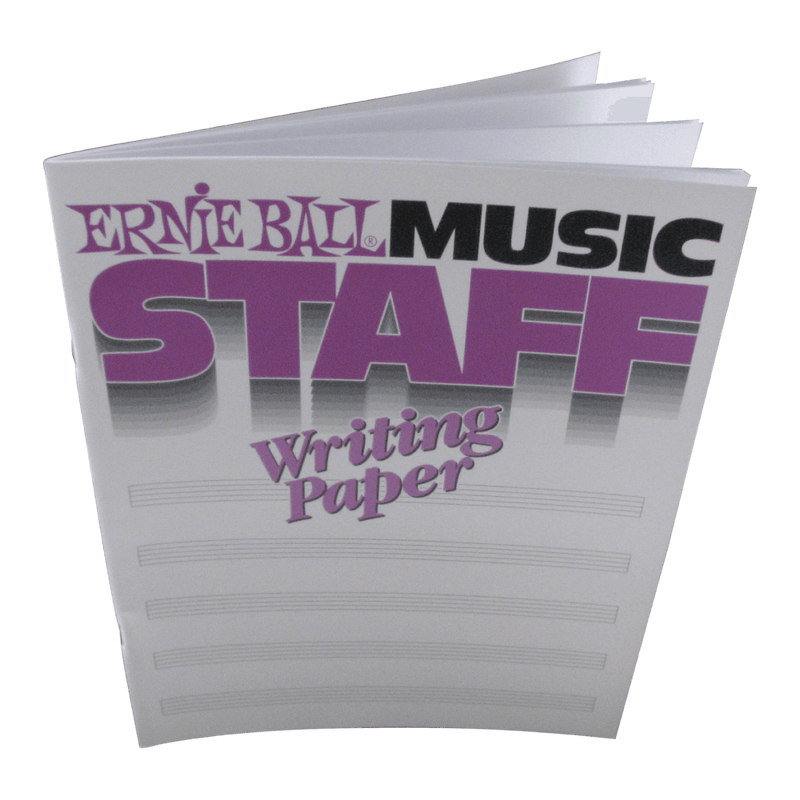 Ernie Ball Music Staff Blank Writing / Transcription Paper