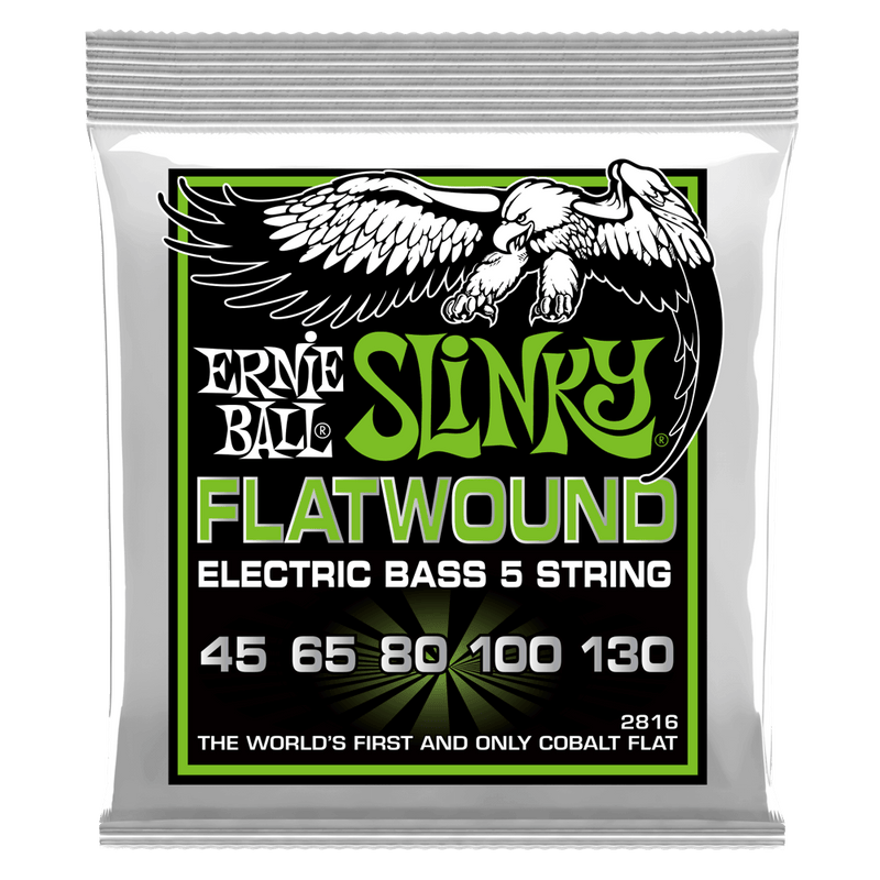 Ernie Ball Regular Slinky 5-String Flatwound Cobalt Electric Bass Strings