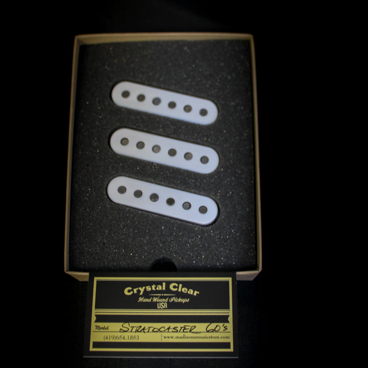 Crystal Clear Pickups - Handwound '60s Strat Pickups - White