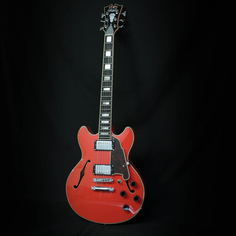 D'Angelico Premier Mini DC Semi-Hollow Body Electric Guitar w/ Bag - Fiesta Red