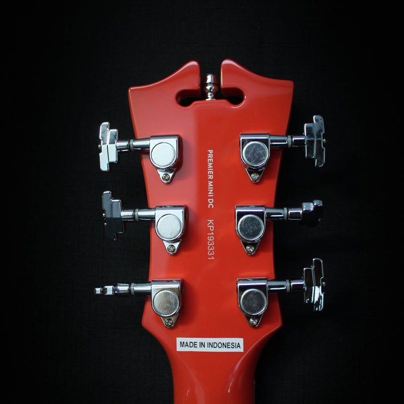 D'Angelico Premier Mini DC Semi-Hollow Body Electric Guitar w/ Bag - Fiesta Red