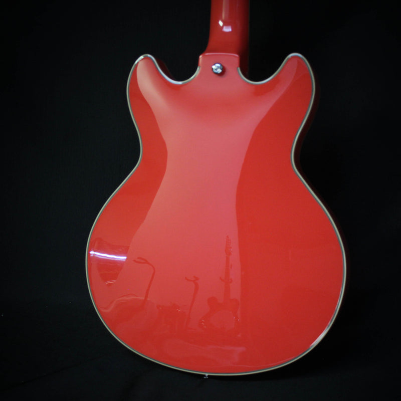 D'Angelico Premier Mini DC Semi-Hollow Body Electric Guitar w/ Bag - Fiesta Red
