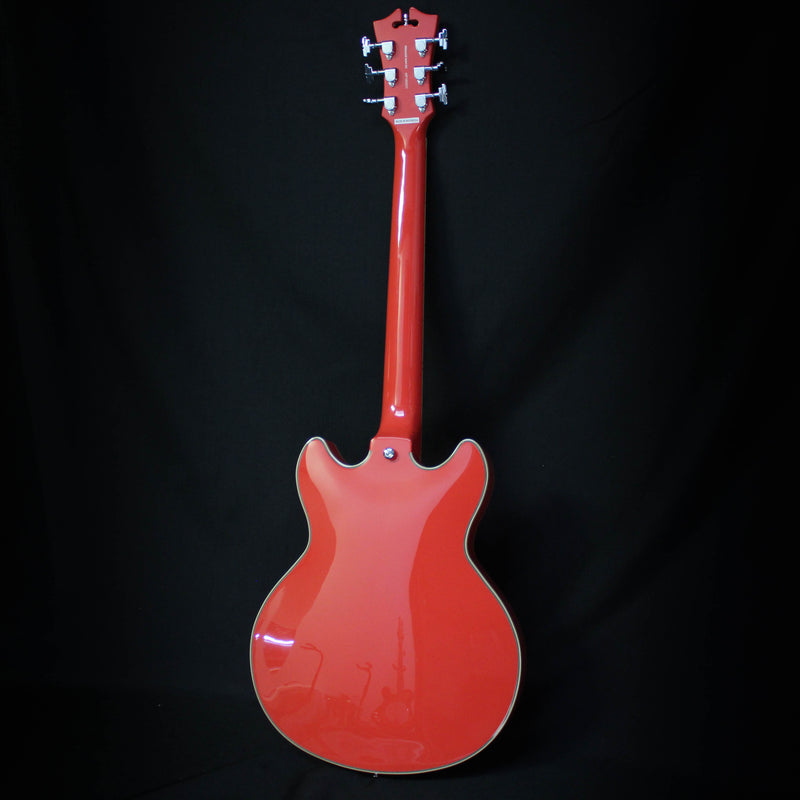 D'Angelico Premier Mini DC Semi-Hollow Body Electric Guitar w/ Bag - Fiesta Red