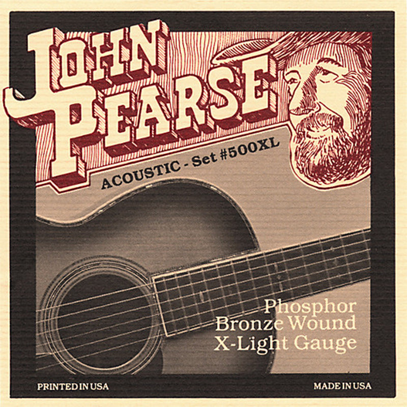 John Pearse 500XL Acoustic Strings - Phosphor Bronze / Extra Light Gauge