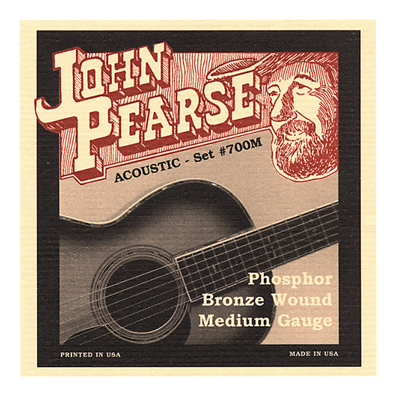 John Pearse 700M Acoustic Strings - Phosphor Bronze / Medium Gauge