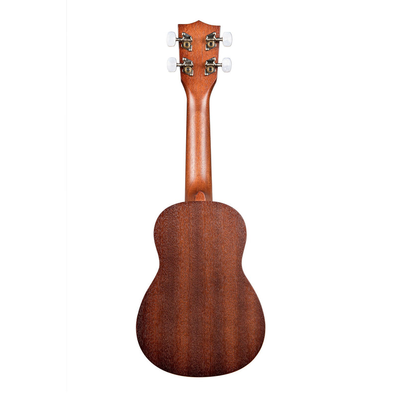Kala Satin Mahogany Soprano Ukulele - Hawaiian Islands with Tattoo