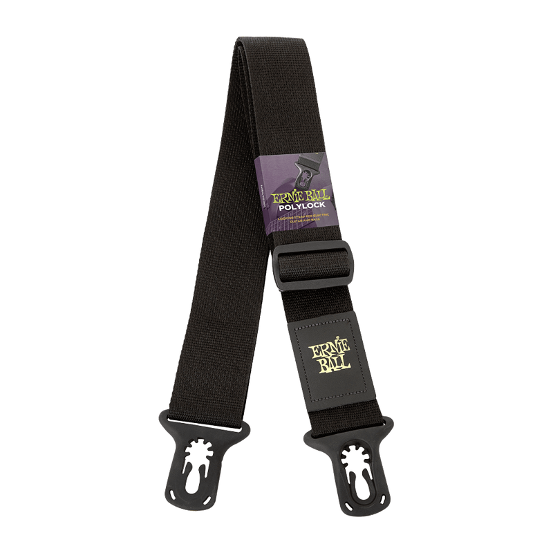 Ernie Ball Polylock Locking Guitar Strap - Black
