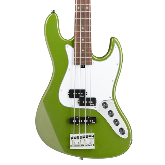 Sadowsky MetroExpress Hybrid PJ Bass - Solid Sage Green Metallic / Morado Board