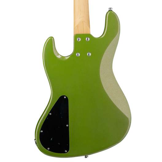 Sadowsky MetroExpress Hybrid PJ Bass - Solid Sage Green Metallic / Morado Board