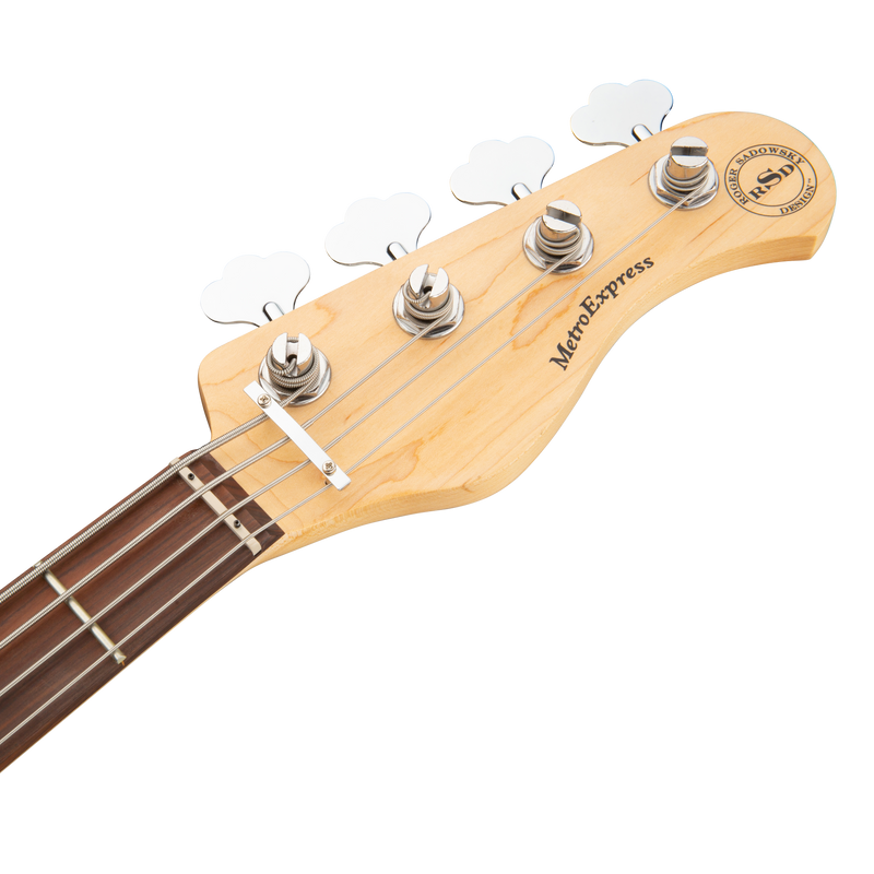 Sadowsky MetroExpress Hybrid PJ Bass - Solid Sage Green Metallic / Morado Board