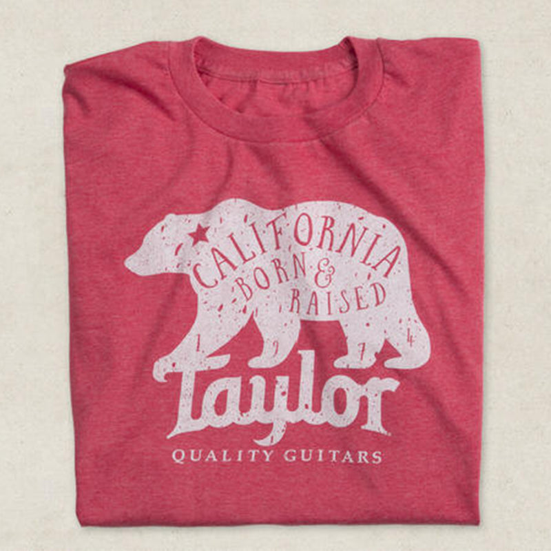 Taylor Guitars California Bear Tee Shirt - Heather Red
