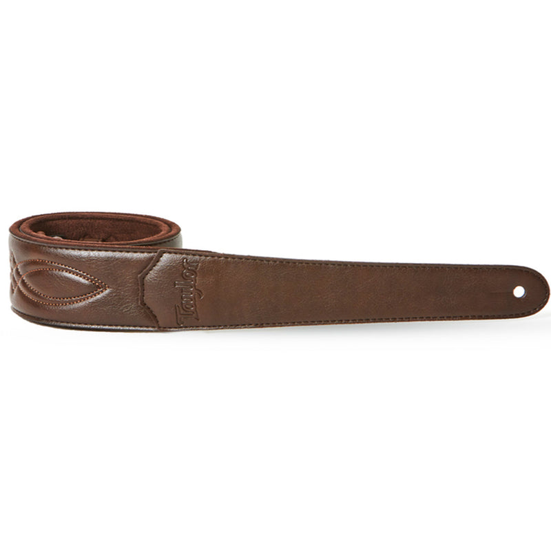 Taylor Vegan Leather Guitar Strap - Chocolate Brown