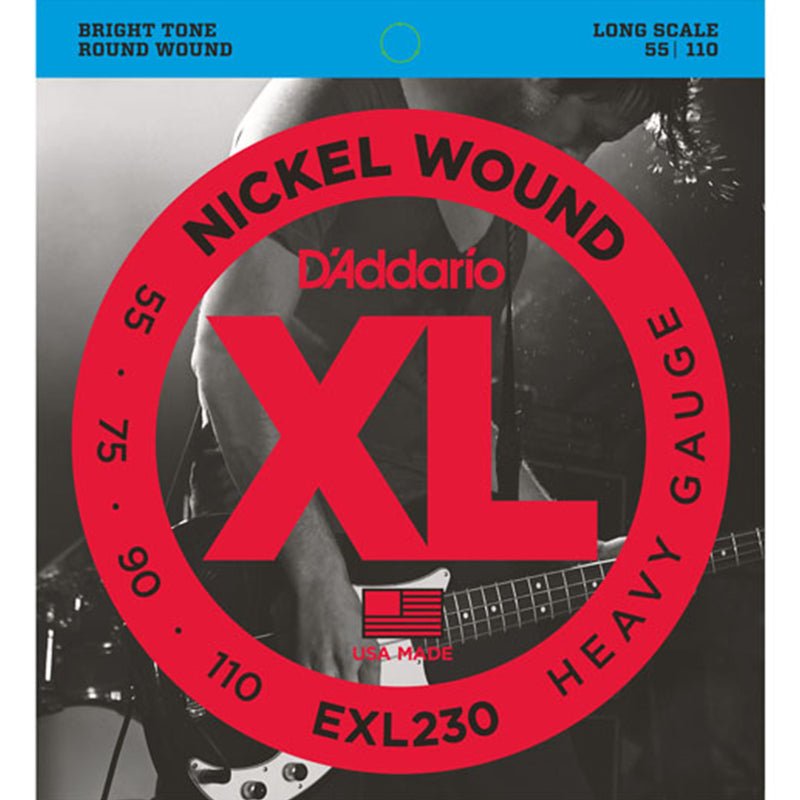 D'Addario EXL230 Nickel Wound Bass Strings - 55-110