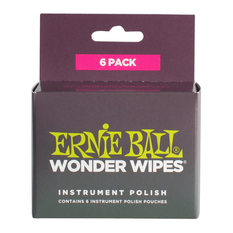 Ernie Ball Wonder Wipes Instrument Polish Six Pack