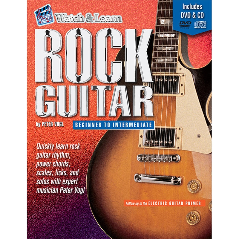 Watch & Learn Rock Guitar Deluxe Edition Instruction Method with DVD and CD's