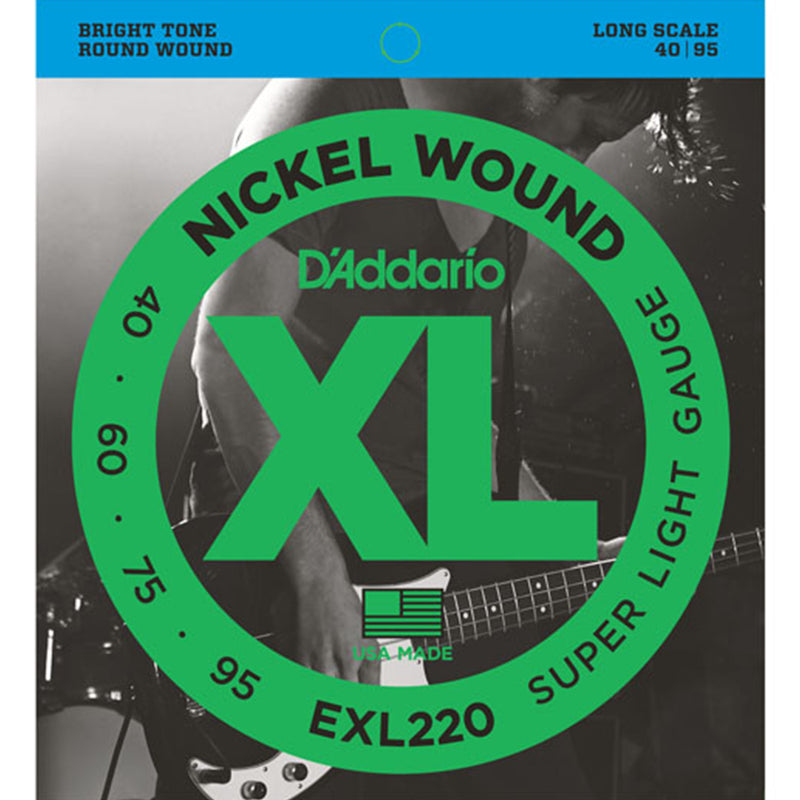 D'Addario EXL220 Nickel Wound Bass Strings - 40-95