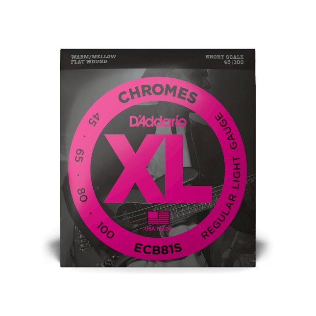 D'Addario ECB81S Short Scale Flatwound Bass Strings