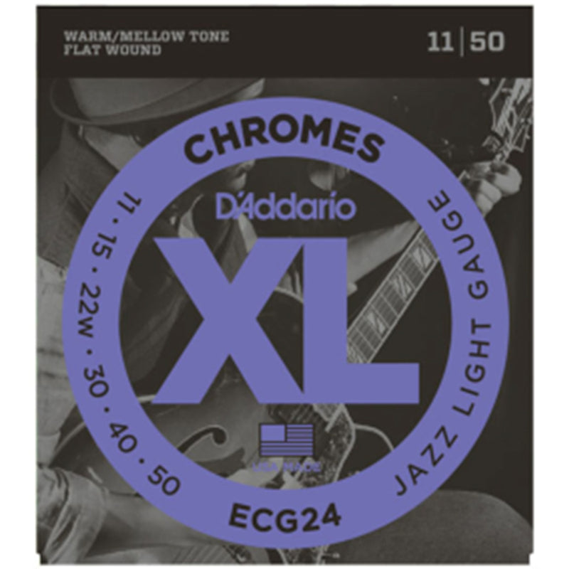 D'Addario ECG24 Chromes Flatwound Guitar Strings - 11-50